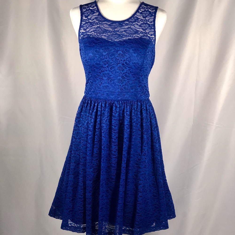 Cobalt Blue Lace Jessica Simpson Bridesmaids Dress